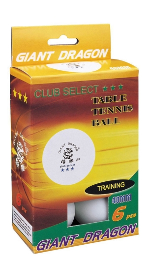 Мячи Giant Dragon Club Select 6 шт белые